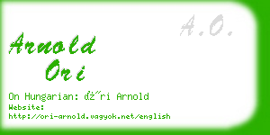 arnold ori business card